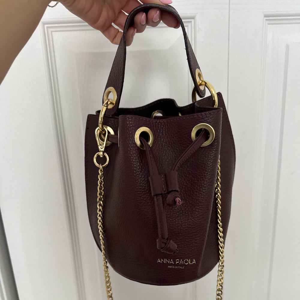 Leather bucket bag NWOT